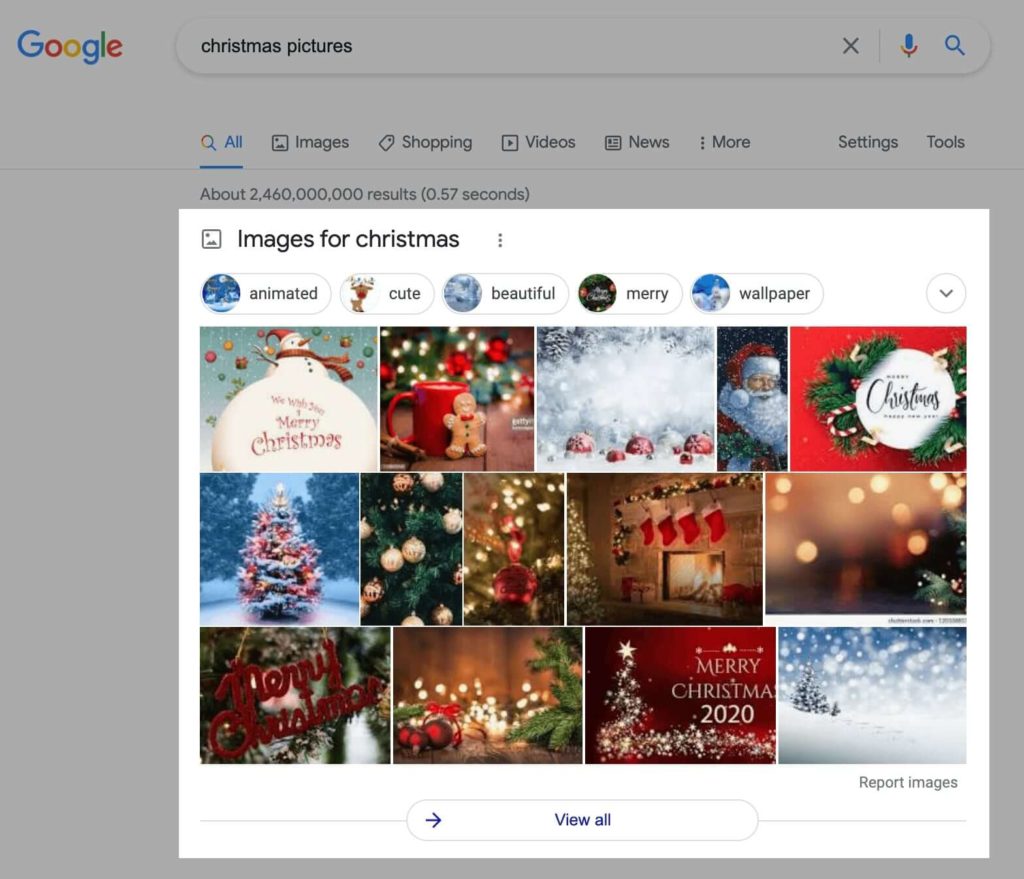 Image Pack in Google