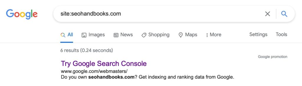 Site Operator to Check Indexed Pages in Google